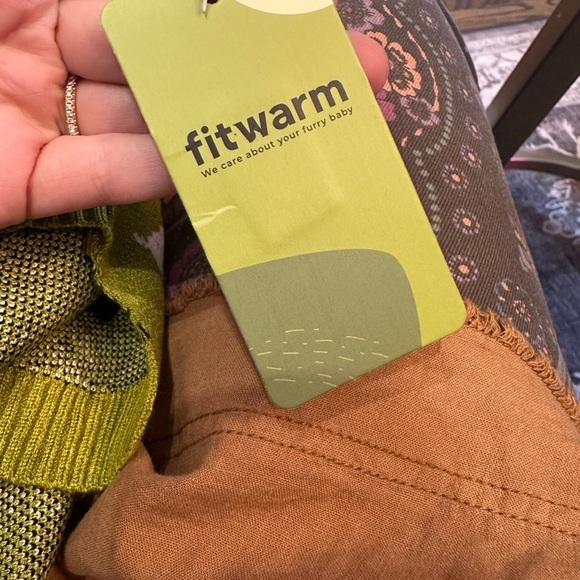 Dog Sweater | Two Sweaters | Green Sheep Pattern | Gray | Small | Fitwarm - Picture 5 of 8